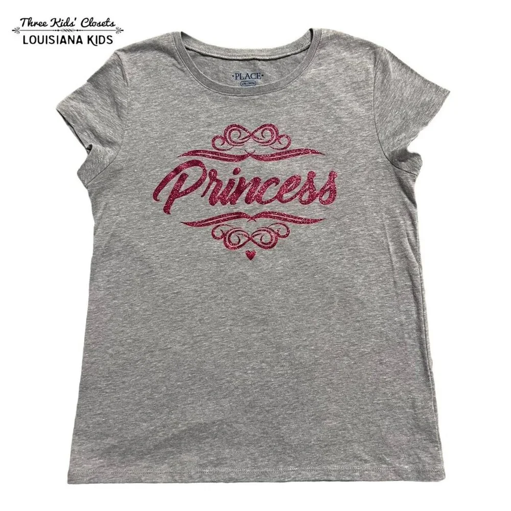 Children's Place L (10/12) Glitter Princess Shirt